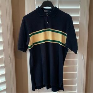 Vintage 90s Polo by Ralph Lauren Striped Shirt Navy